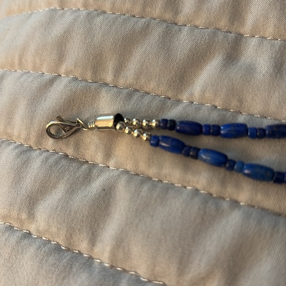 Jay King Blue Lapis Necklace (2 strand) with Sterling Silver Accents - Picture 2 of 4